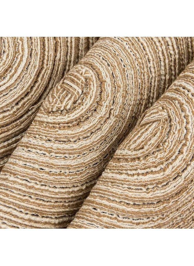sulfar Sulfar Round Braided Placemats Set of 5PCS Round Table Mats Woven Heat Resistant Table Mats for Dining Tables  - Image 2