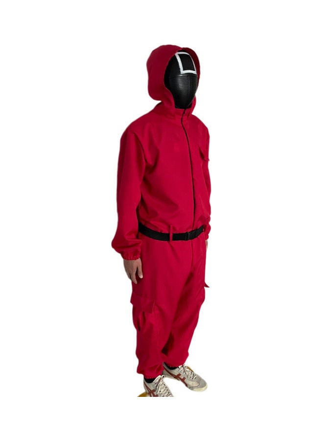 NIBEMINENT Squid Game Cosplay Jumpsuit With Belt+Gloves+Masks - L, 175-185cm  - Image 2