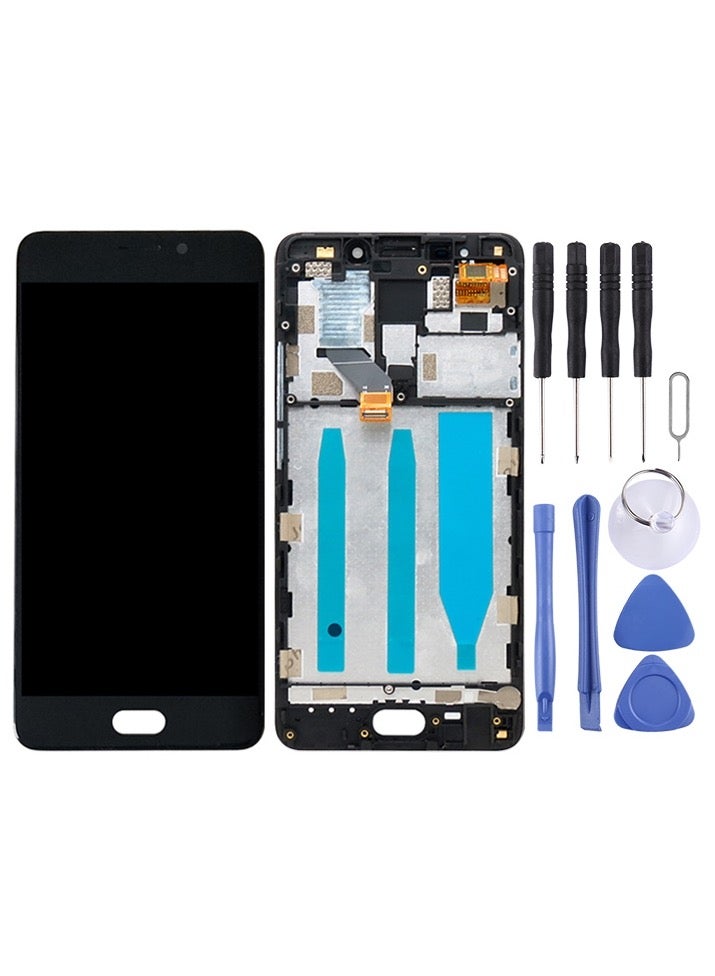 شاشة LCD مع وحدة رقمنة كاملة وإطار لهاتف Meizu M6 Note - اللون الأسود. - Image 2