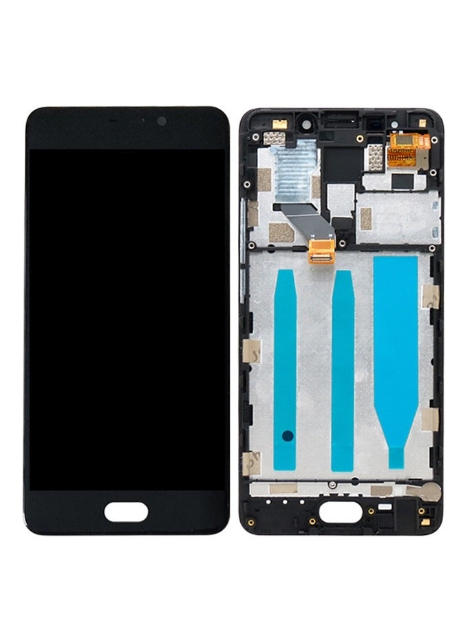 شاشة LCD مع وحدة رقمنة كاملة وإطار لهاتف Meizu M6 Note - اللون الأسود. - Image 3