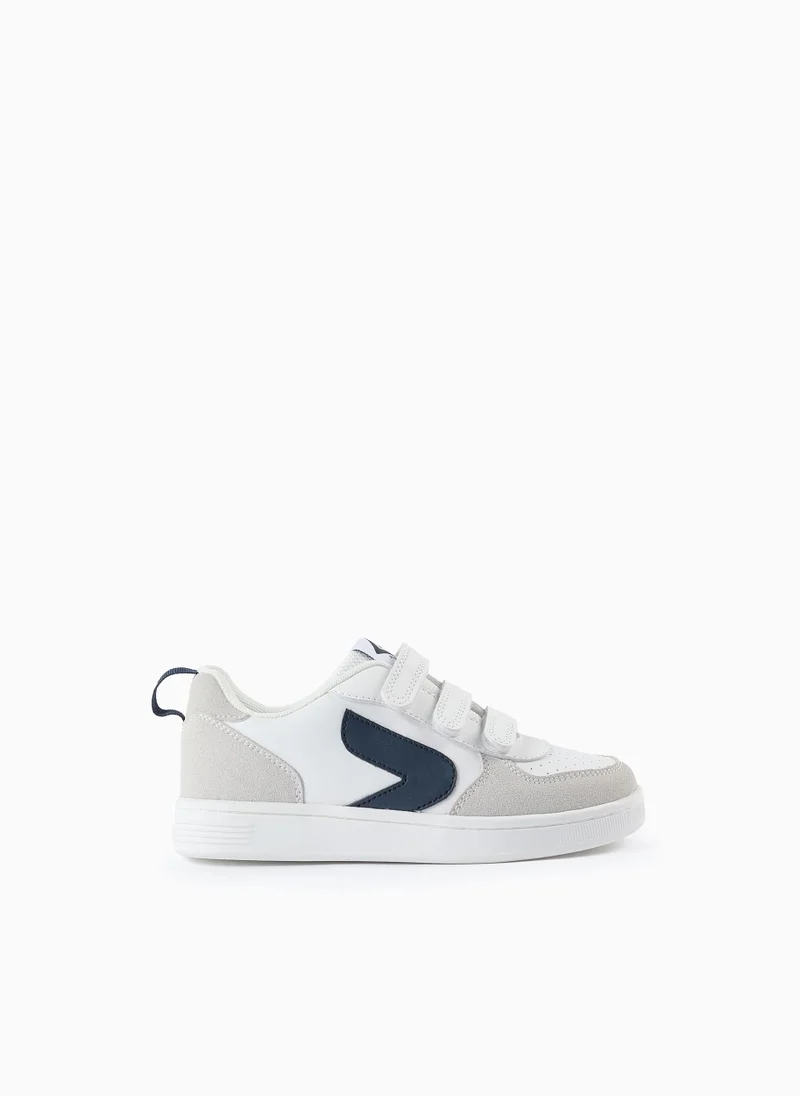 زيبي Trainers for Children 'ZY Move', White/Dark Blue