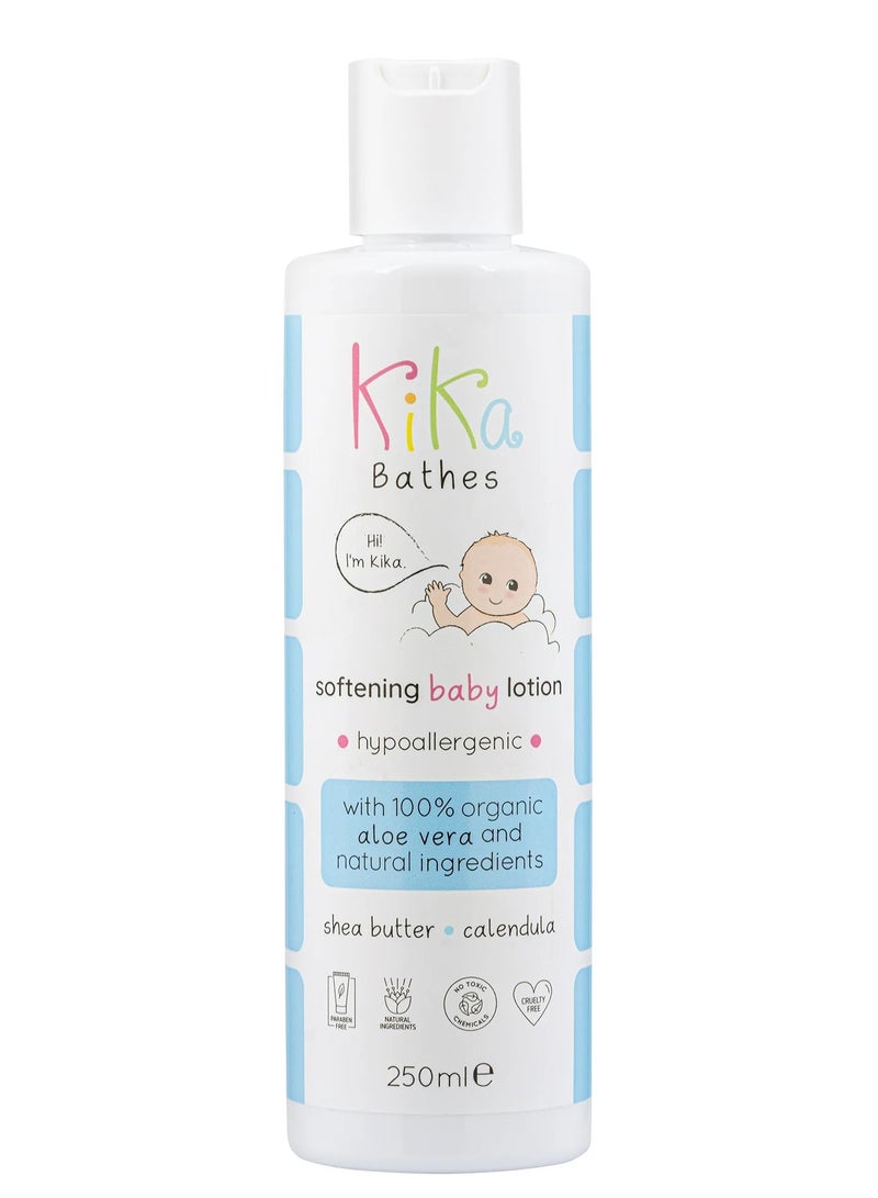 Kika Bathes Softening Baby Lotion with Organic Aloe Vera & Calendula – 250 ml