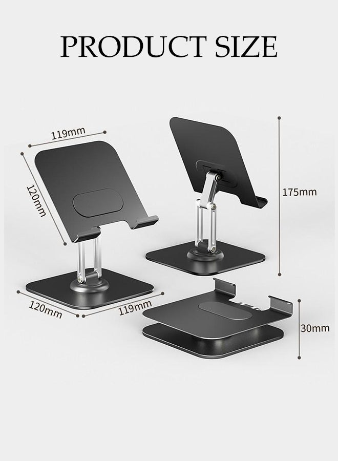 Tablet Holder Stand，Adjustable Tablet Stand for Desk,360° Rotatable Mobile Phone Holder，Strong Load-Bearing Capacity，Anti slip and Foldable，Compatible with Multiple Sizes of Phones and Tablets - Image 2