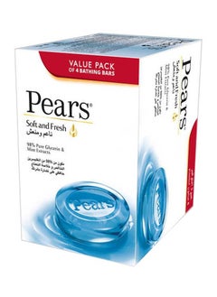 Pears Soft And Fresh Soap Pack Of 4 125g