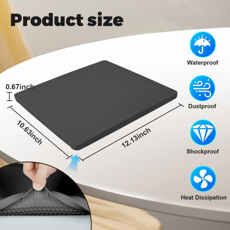 Zeroffi Starlink Mini Protective Cover Case, Starlink Mini Accessories Silicone Protective Case for Starlink Mini Dish Black - Image 4
