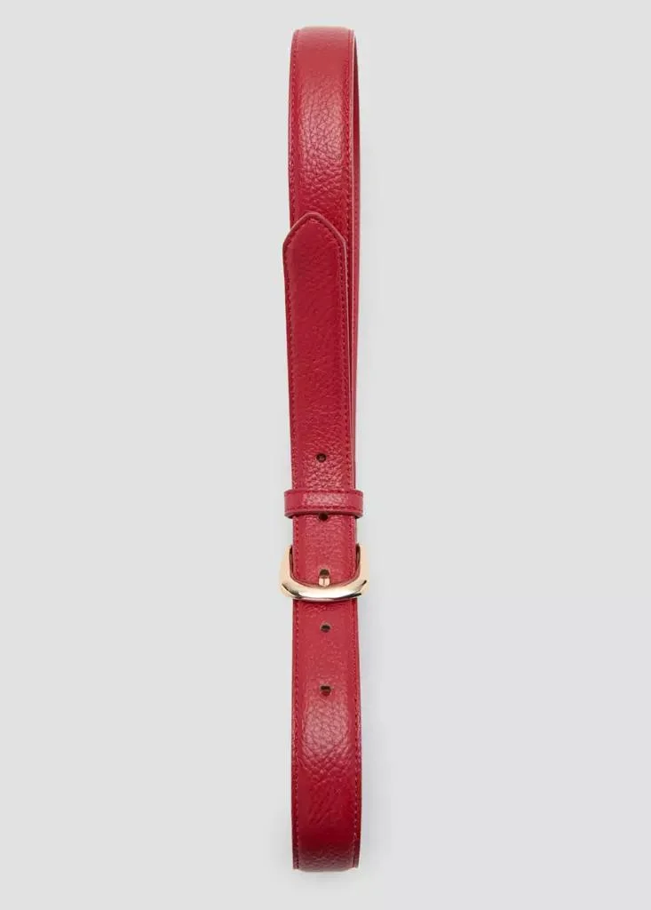 Mango 70-ROJO Leather-Effect Belt With Metal Buckle for Women | Best Price UAE