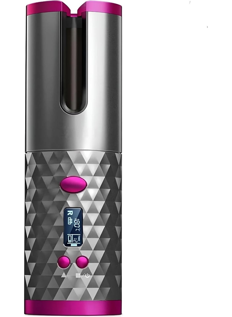 FDTY Cordless Automatic Hair Curler ,ortable Ceramic Rotating Curling Iron with  Temperature , Timer Settings,Wireless Auto Curling Wand for Effortless Styling - Image 1