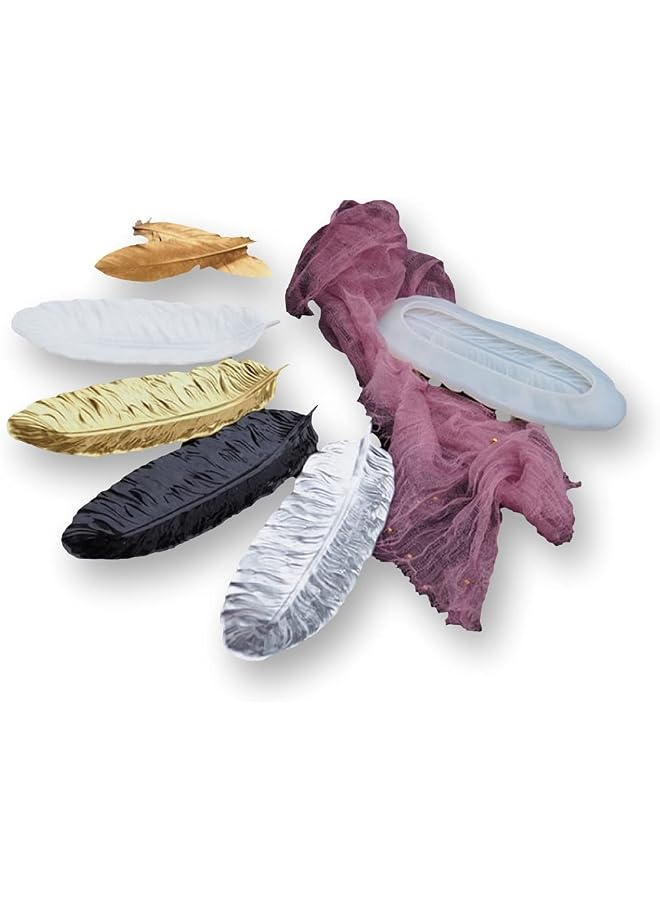 S-TOP Feather Wings Dish Diy Crystal Resin Epoxy Feather Wings Plate Dish Decoration Desktop Storage Mirror Silicone Mold - Image 1