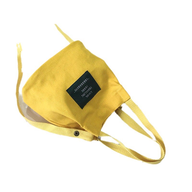 Simple All-Match Bucket Bag 2023 New Japanese And Korean Fashion Canvas Solid Color Shoulder Bag Crossbody Bag Fashion Women'S Bag - Image 5