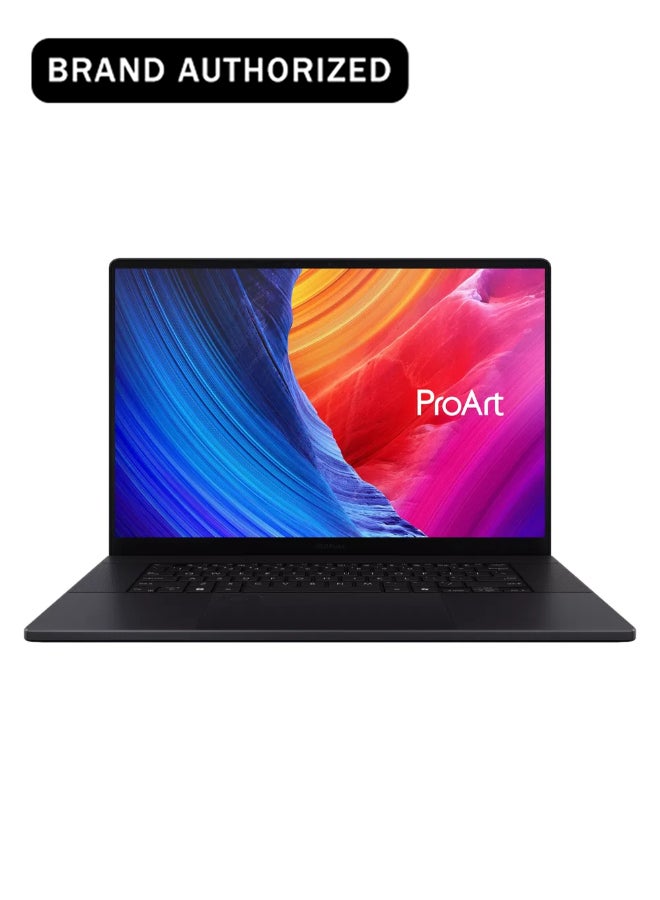ASUS ProArt P16 Mobile Workstation Laptop, AMD Ryzen AI 9 HX 370 Processor, 64GB RAM, 4TB SSD, 8GB NVIDIA RTX 5070, 16" 3K OLED 120Hz Touch Display, Windows 11 Home, Backlit English & Arabic Keyboard, Nano Black, 1 Year Warranty | H7606WP-RJ087W Nano Black - Image 1