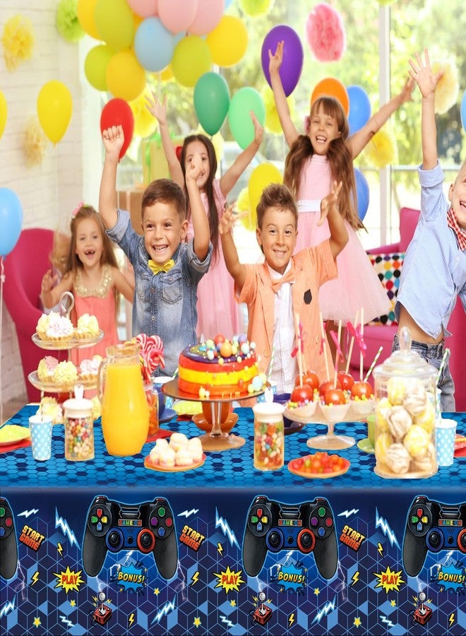 LINHAXM Video Game Birthday Decorations, Level Up Party Supplies Includes Plates, Napkins, Forks, Banner, Tablecloth for Boys Gamer Birthday Party Decorations, Serves 24 - Image 5