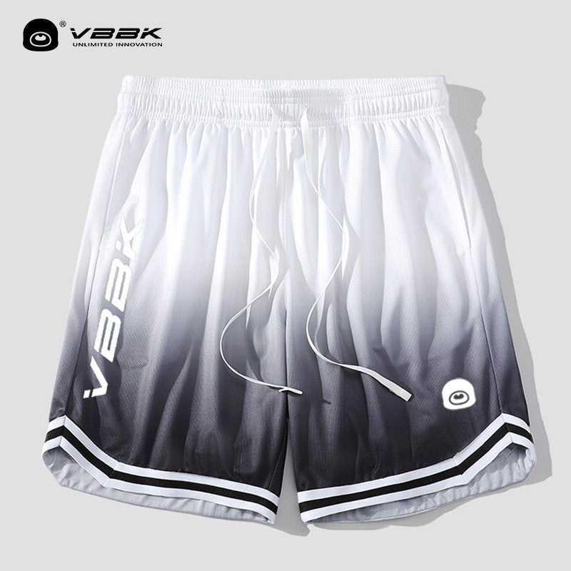 VBBK ice silk casual shorts for boys Korean style trendy ins blue pink gradual change dopamine plus size breathable basketball pants - Image 1