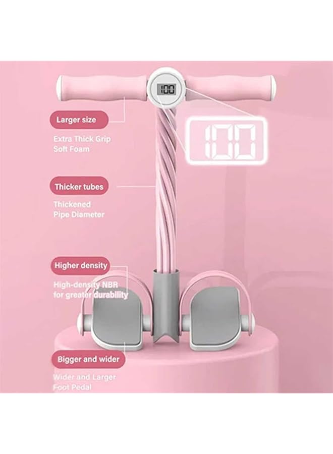 NALACAL Multifunction Tension Rope 6 Tube Elastic Yoga Pedal Puller Resistance Rope Multifunction Foot Pedal Resistance Band with counter Natural Latex Tension Rope for Abdomen Waist Arm Leg - Image 5