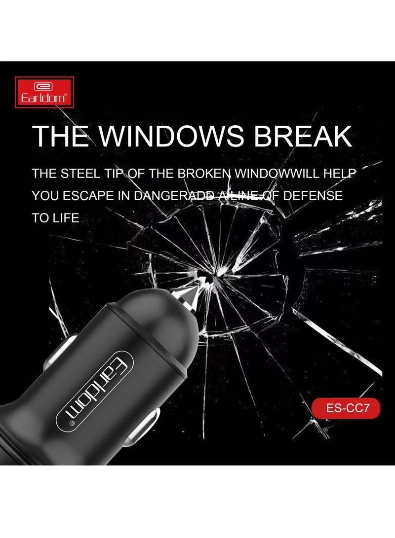 JAJEEK "New Car USB Charger Quick Charge 3.0 – Dual USB Ports Mobile Phone Charger for iPhone 12 & Fast Charging with Cable" - Image 3