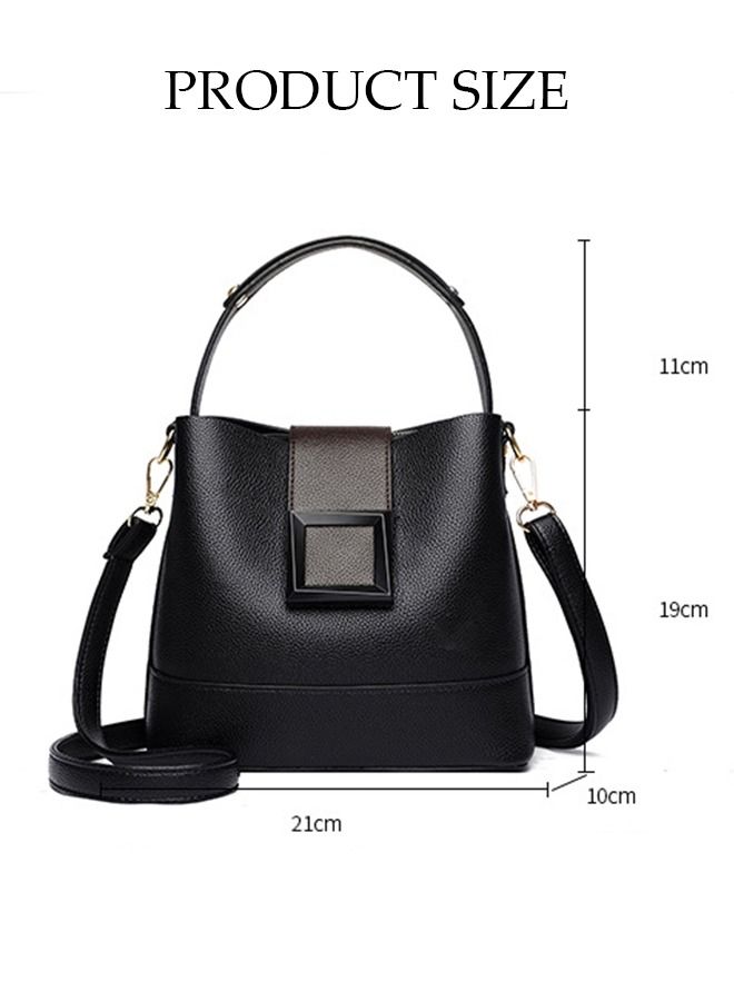 DUNISO Handbag Bucket Bag for Women Faux Leather Large Capacity Anti Theft Crossbody Shoulder Bucket Bag With Detachable Strap - Image 4