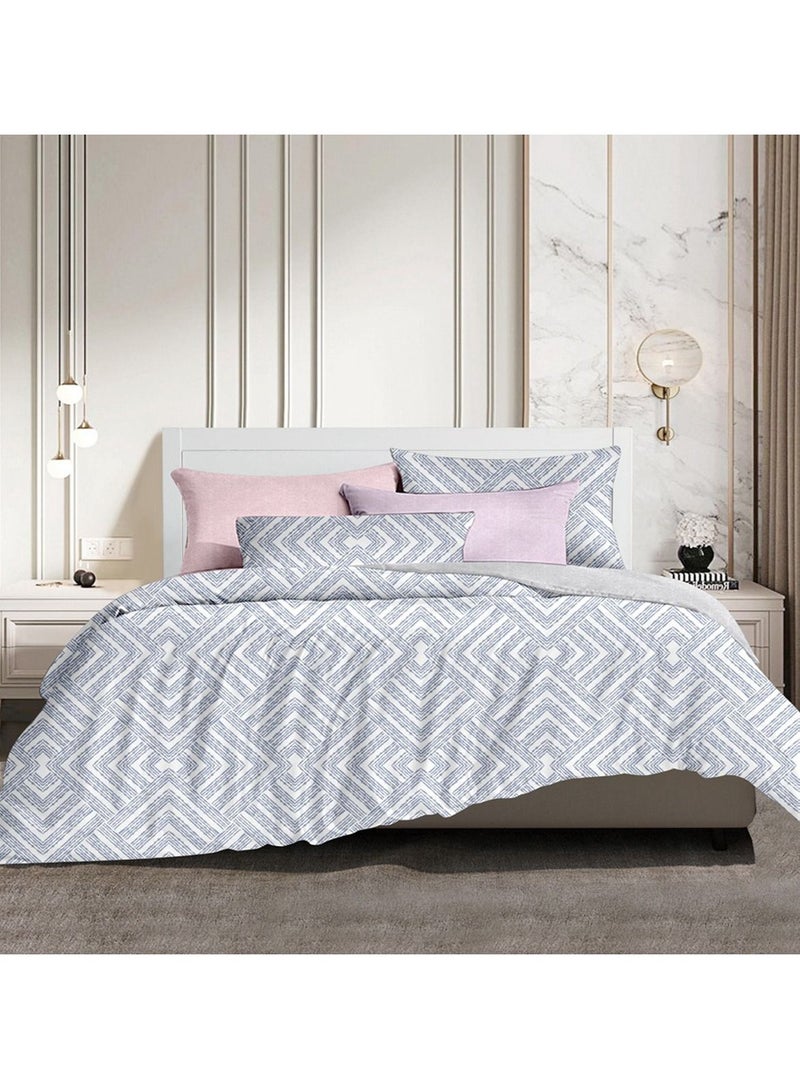 فيفوريت فيفرت طقم لحاف رمادي نقشة بألوان متعددة كينج نفرين طقم 6 قطع - Image 1