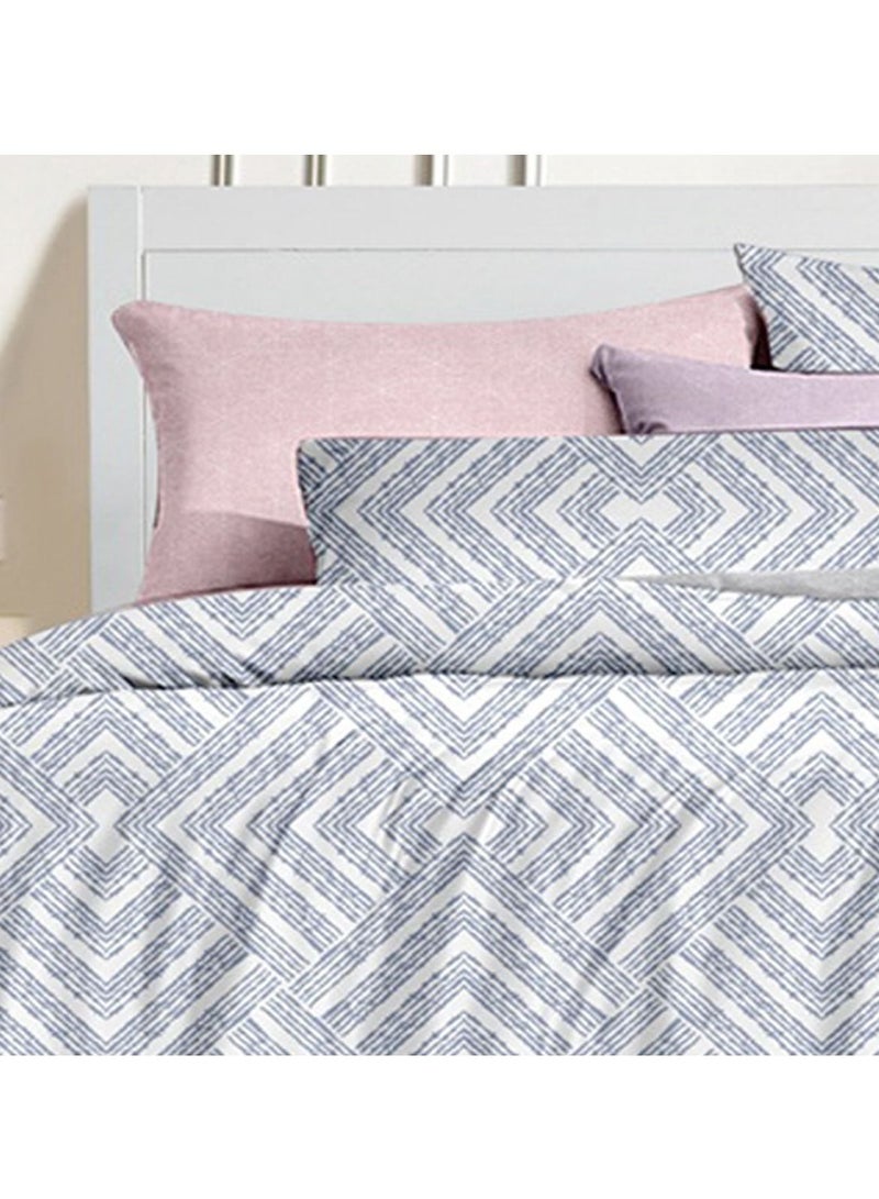 فيفوريت فيفرت طقم لحاف رمادي نقشة بألوان متعددة كينج نفرين طقم 6 قطع - Image 3