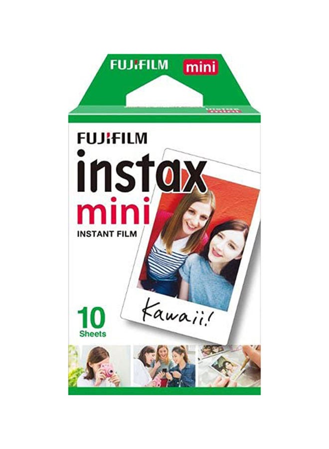 FUJIFILM Instax Mini Instant Film 10 Sheets Pack For Instax Mini 7, 7s, 8, 25, 50 Multicolour White - Image 1