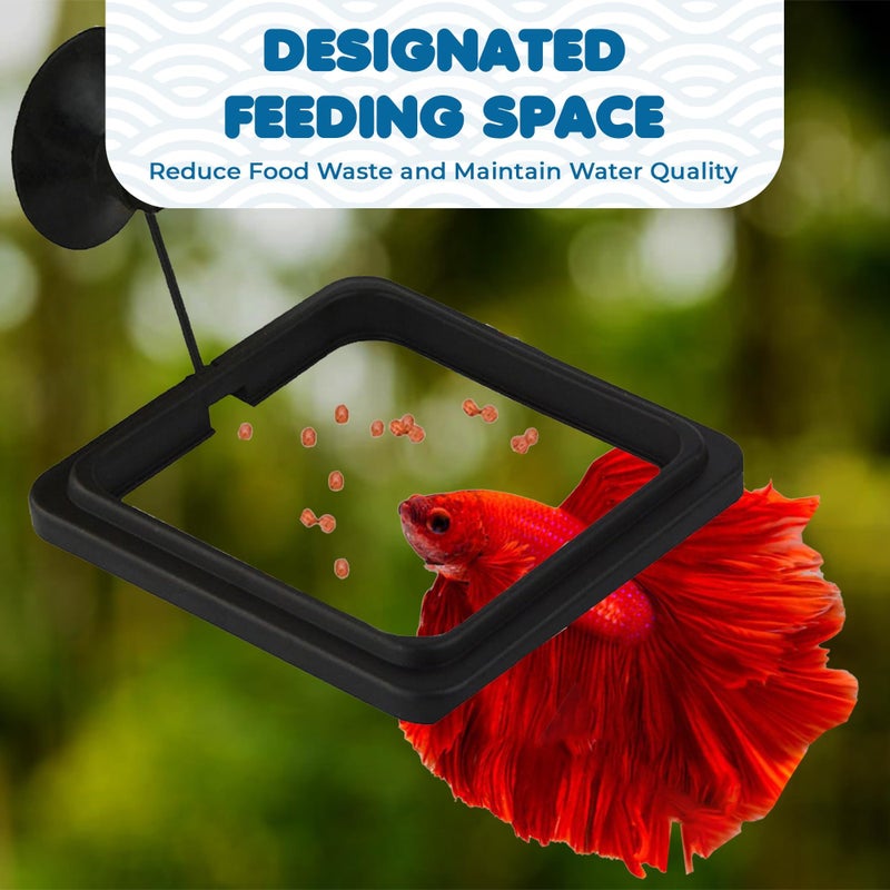 SunGrow Fish Food Feeding Ring, Stop Water Turbulence from Washing Food & Floating Plants into Filter, Suitable for Flakes & Floating Fish Pellets, for Goldfish, Guppy, Neon Tetra, Betta, 1 Piece - Image 4