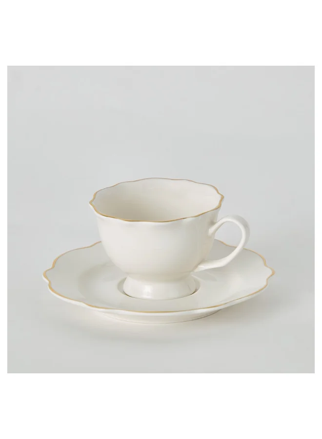 Home Box Ivory 2-Piece Cawa Cup and Saucer Set 90 ml