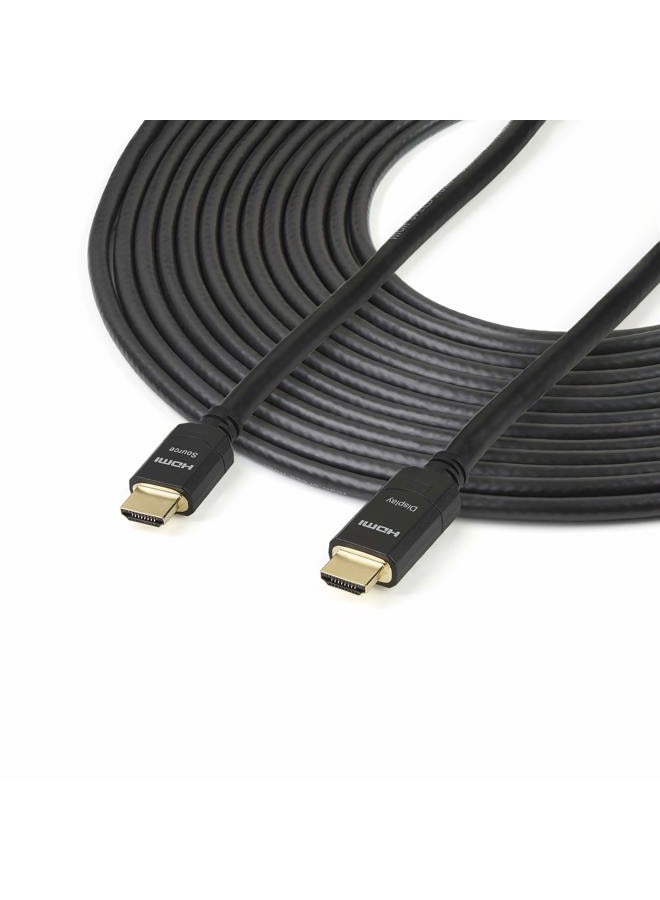 StarTech .com 65 ft (20m) High Speed HDMI Cable – Male to - Active 28AWG CL2 Rated In-wall Installation Ultra HD 4K x 2K (HDMM20MA) Black - Image 2