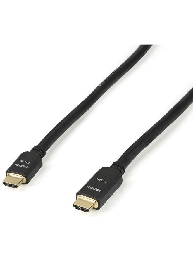 StarTech .com 65 ft (20m) High Speed HDMI Cable – Male to - Active 28AWG CL2 Rated In-wall Installation Ultra HD 4K x 2K (HDMM20MA) Black - Image 1