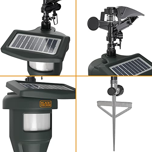 BLACK+DECKER Cat Repellent Outdoor- Squirrel Deterrent Solar- Dog Repellent- Raccoon Deterrent Solar Motion-Activated Water Blaster Jet Spray Scare Away Deer, Rabbits, Birds & Other Animals - Image 5