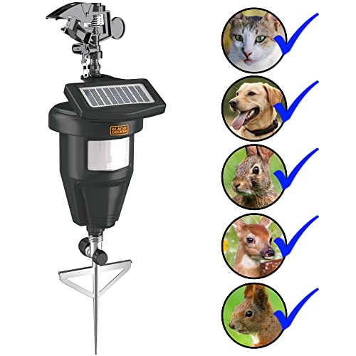 BLACK+DECKER Cat Repellent Outdoor- Squirrel Deterrent Solar- Dog Repellent- Raccoon Deterrent Solar Motion-Activated Water Blaster Jet Spray Scare Away Deer, Rabbits, Birds & Other Animals - Image 4