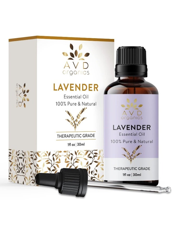 AVD Organics Lavender Essential Oil 30Ml 100% Pure And Natural Therapeutic Grade For Massage Aromatherapy Relaxation Sleep Laundry Meditation Skin Diffuser Fragrance, Essential Oil For Diffuser 1 Fl. Oz  - Image 2