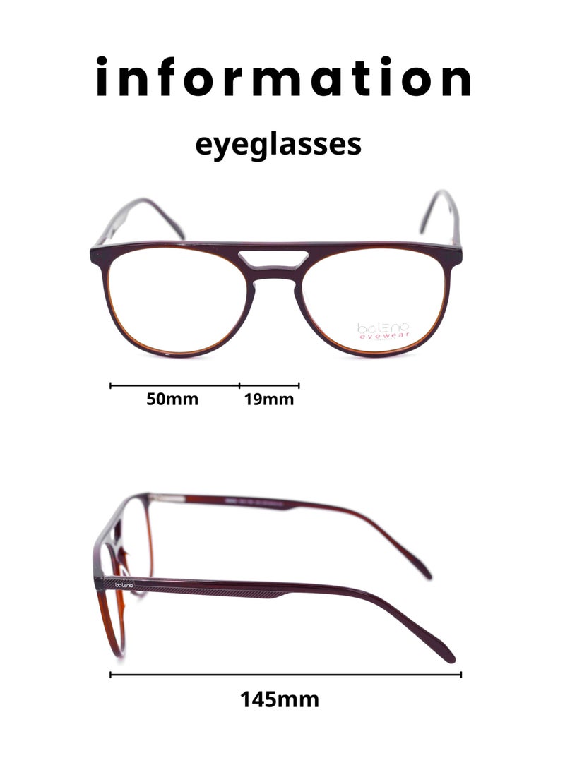 Baleno Aviator Frame Eyeglasses with High-Quality Anti-Reflective Lenses - Stylish & Durable Prescription Glasses - Image 2
