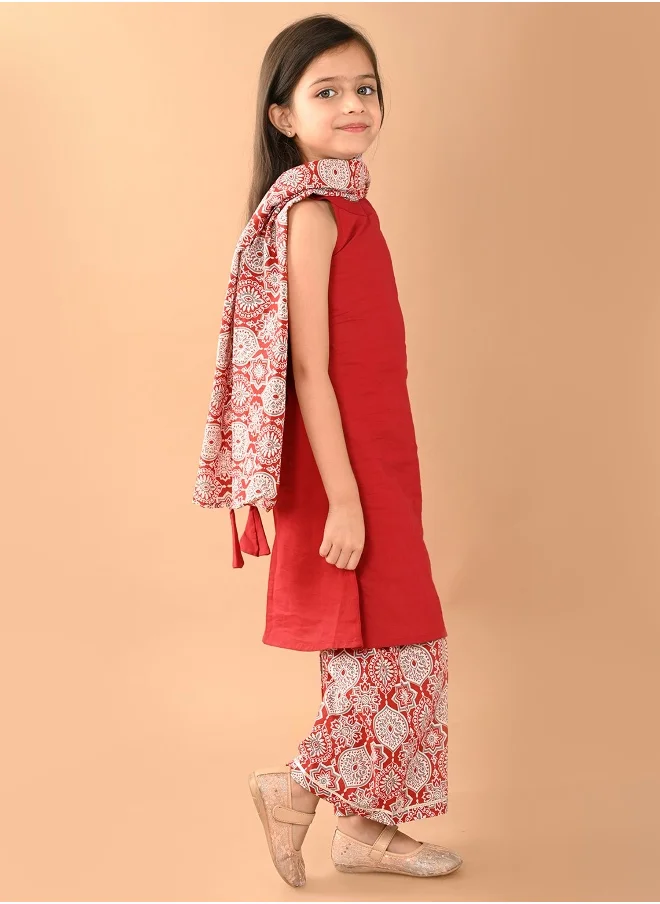 ليلك Printed Kurta Sharara Set