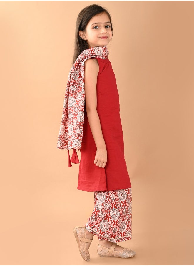 LILPICKS Printed Kurta Sharara Set 