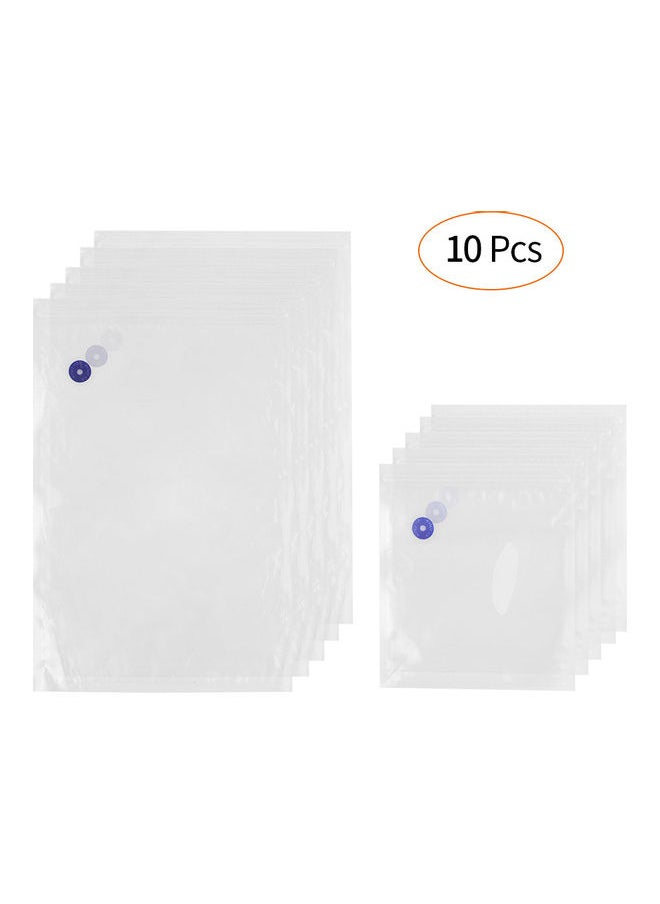 NIBEMINENT 10-Piece Reusable Food Vacuum Sealer Bag Clear 25 x 40, 19 22cm  - Image 1