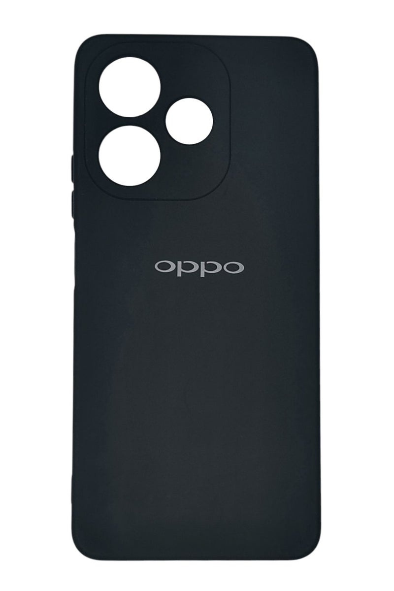 OPPO A5 Pro Silicone Case Cover With Camera Protection - Black