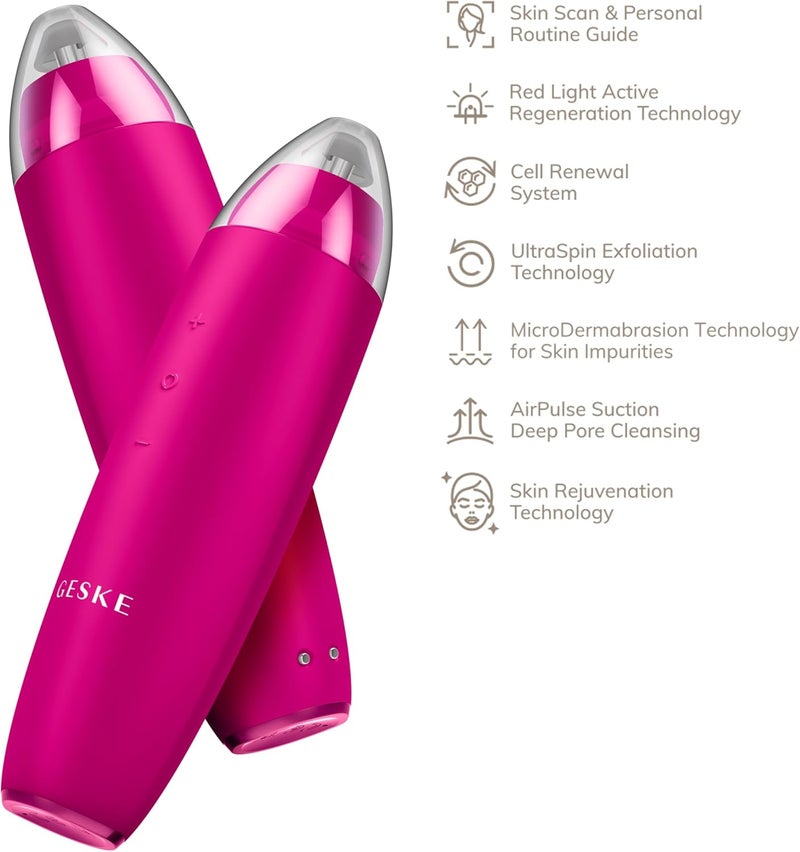 GESKE SmartAppGuided™ MicroDermabrasion Blackhead Remover, 7 in 1 Blackhead Remover, Electric Pore Cleaner, Innovative Vacuum Sucker, Beauty Tools, Skin Cleaning Device, Skincare Device - Image 4
