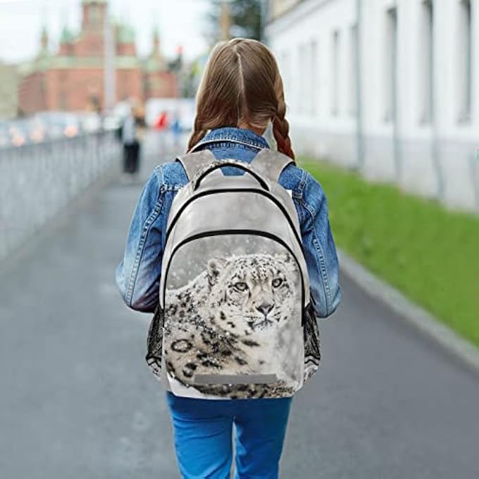 rayihni Backpack for Students Snow Leopard Boys Girls School Bag Travel Daypack Rucksack Multi One Size Casual - Image 2
