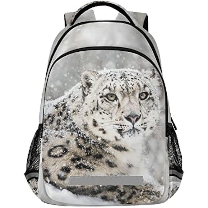 rayihni Backpack for Students Snow Leopard Boys Girls School Bag Travel Daypack Rucksack Multi One Size Casual - Image 1