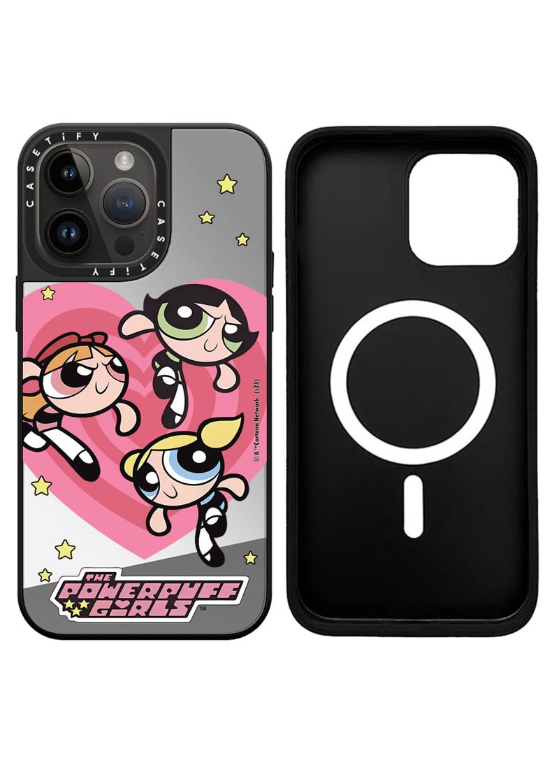 Casetify Apple iPhone 15 Pro Max Case The Powerpuff Girls Magnetic Adsorption Phone Cover - Mirror Face - Image 2