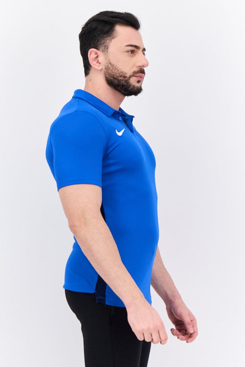Nike Men Dri Fit Shots Sleeve Football Polo Shirts, Blue - Image 2