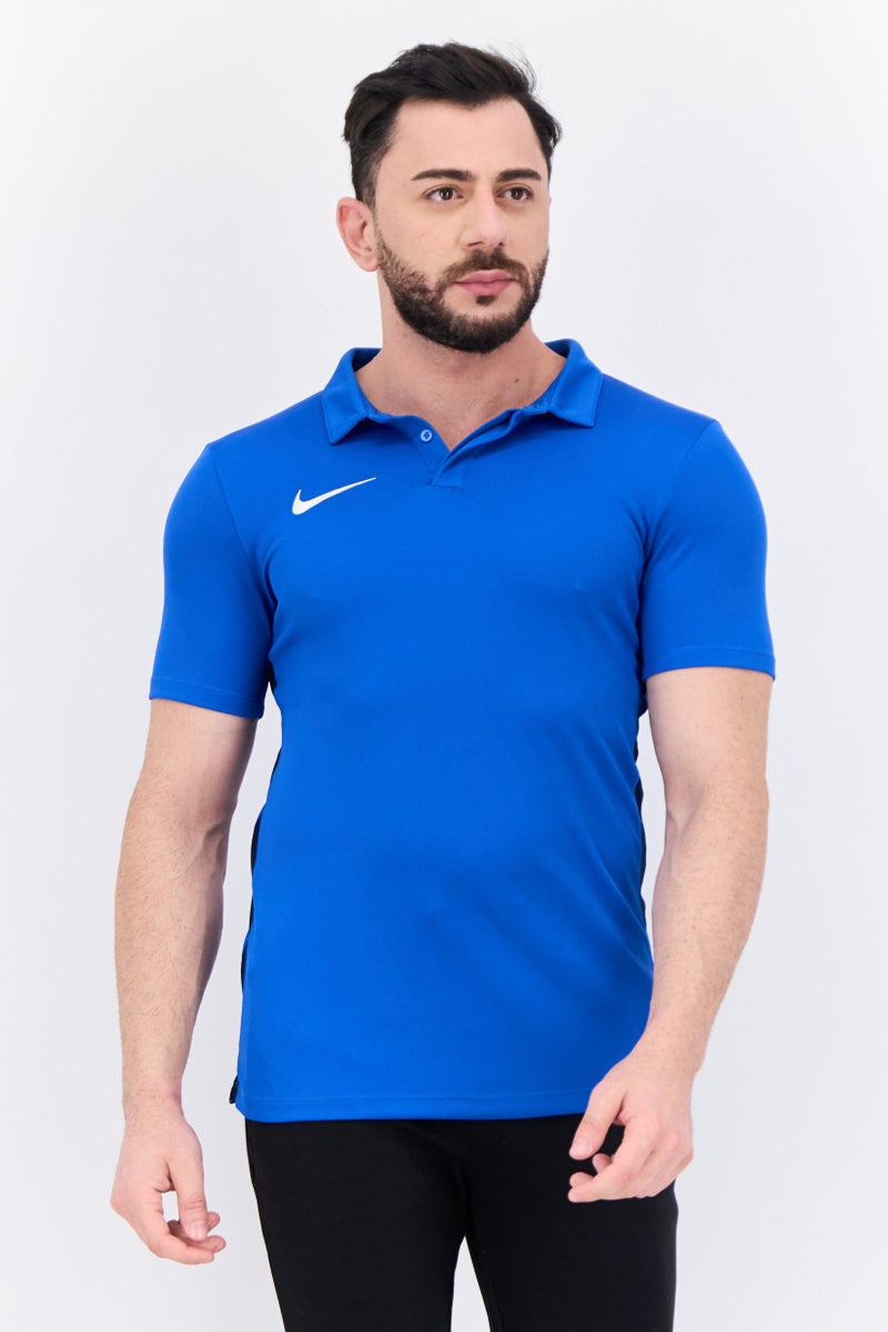 Nike Men Dri Fit Shots Sleeve Football Polo Shirts, Blue - Image 1