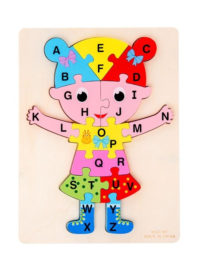 Puzzle خشبي للأحرف 26 من A إلى Z