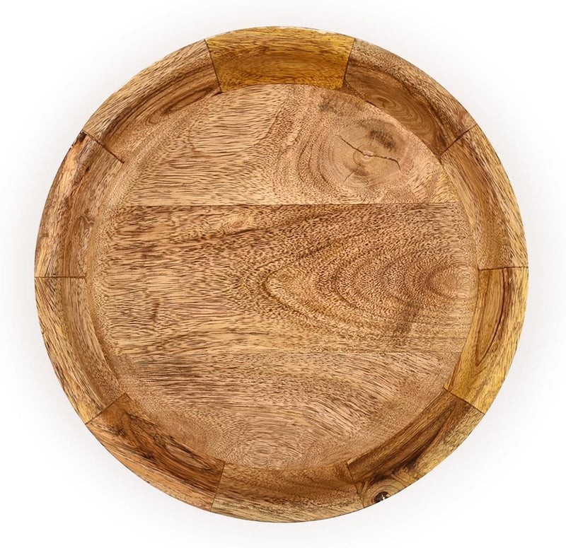 Kaizen Casa KAIZEN Fruit Bowl Mango Wood for Kitchen Counter Fruit Bowls for Farmhouse Dcor Carved Bowl for Decoration Centerpiece Bowl 10 x 10 x 25 - Image 4
