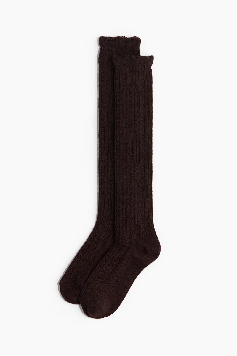 H&M Pattern-knit long socks