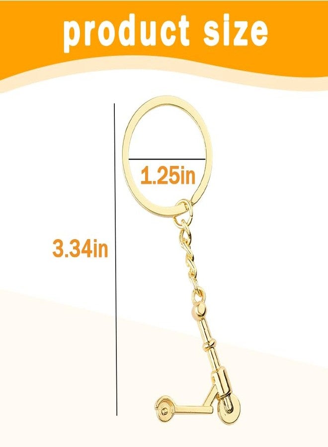 Yreamont Gold Scooter Keychain Gifts for Best Friend Birthday Christmas Gifts for Women Men Sport Gifts for Boyfriend Girlfriend Souvenir Key Chain Gift for Boys Girls Scooter Lover Gifts for Daught Son - Image 2