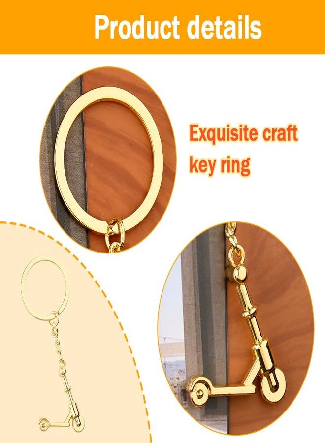 Yreamont Gold Scooter Keychain Gifts for Best Friend Birthday Christmas Gifts for Women Men Sport Gifts for Boyfriend Girlfriend Souvenir Key Chain Gift for Boys Girls Scooter Lover Gifts for Daught Son - Image 3