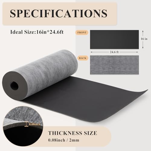 Frienda 1.33 x 25 ft Mass Loaded Vinyl Soundproofing 1lb, Mlv Soundproofing for Sound Absorber, 2mm Thick, Anti Vibration Deadening Material - Image 2