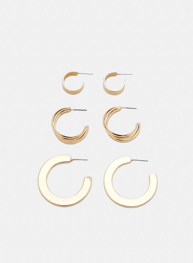 FOREVER 21 Smooth Multi-Hoop Earring Set  - Image 1