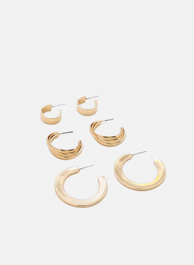 FOREVER 21 Smooth Multi-Hoop Earring Set  - Image 2