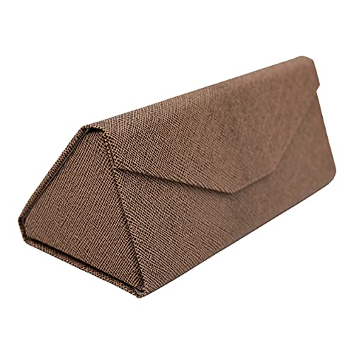 Real Sic Glasses Case for Men and Women - Magnetic Folding Hard Shell Sunglass Holder - Vegan Leather Eyeglass Protector, Variety of Styles Inspired by Solid Color - (Caramel) - Image 4