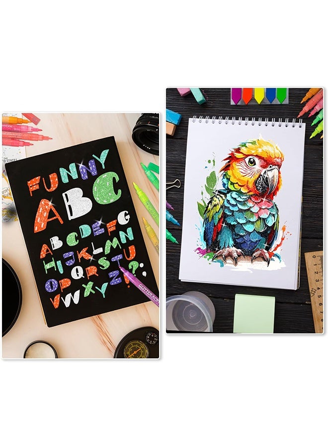 ليمون ١٢ لونًا من أقلام التحديد اللامعة، أقلام جل لامعة، أقلام تلوين للكبار، أقلام طلاء معدنية للأعمال اليدوية، بطاقات المعايدة، ملصقات، لوازم فنية، هدايا - Image 4